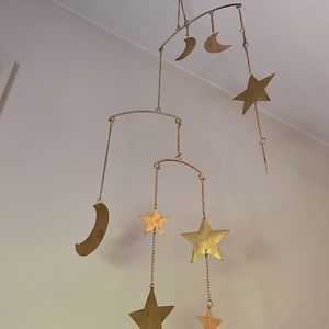 Brass Baby/Kid mobile stars+moons